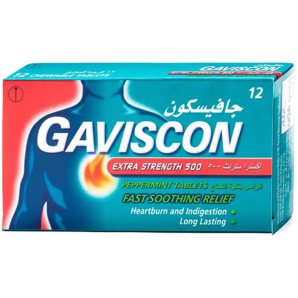 GAVISCON EXTRA 12 TABLETS 