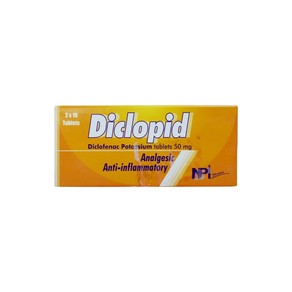 DICLOPID 50 MG 20 TABLETS