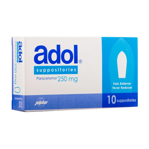 ADOL 250 MG 10 SUPPOS