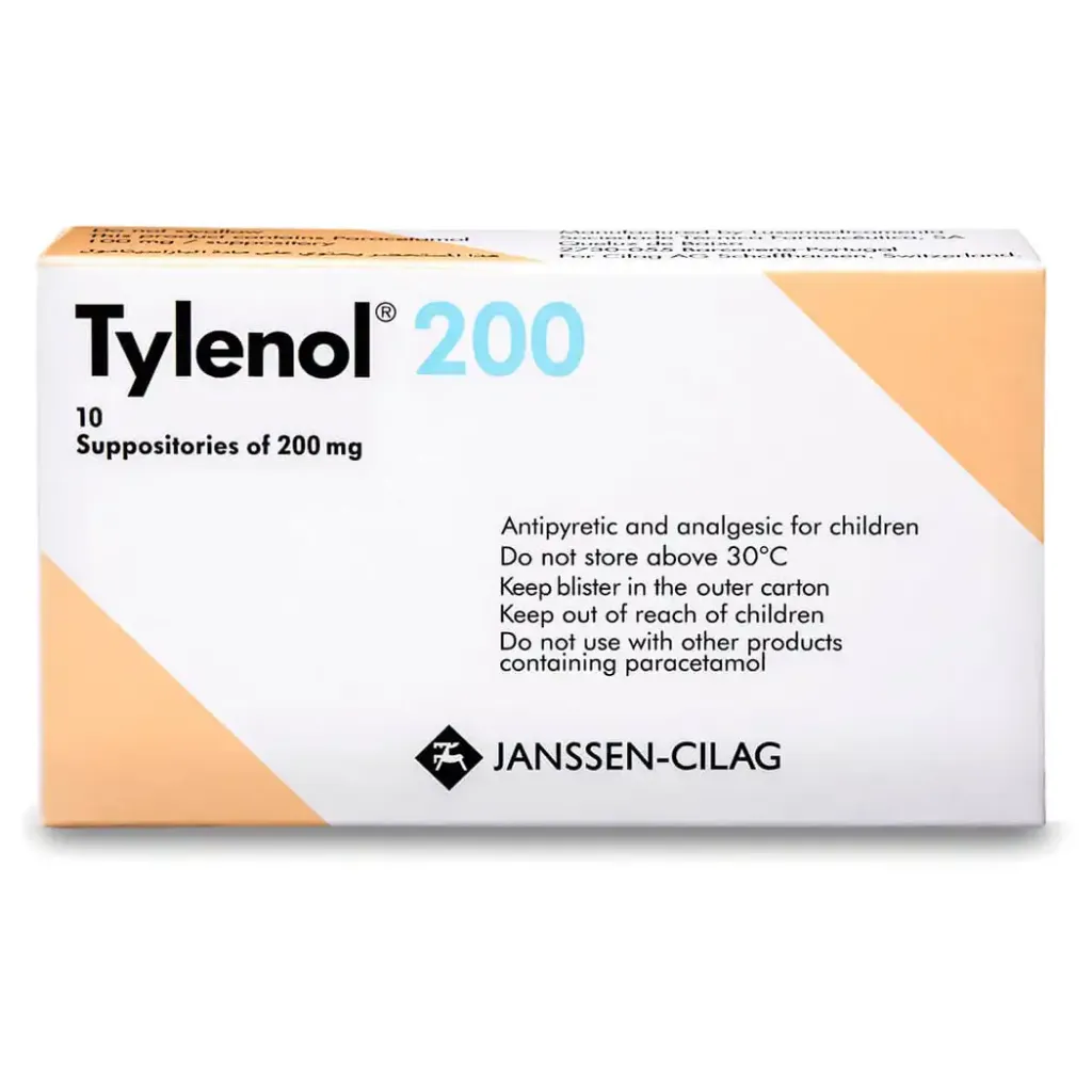 TYLENOL 200 MG 10 SUPPOS